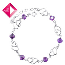 Neoglory Purple Fashion Bracelet  & Bangles Zircon Jewelry New Wholesale Brand Gift Hot Selling SQC 2024 - buy cheap