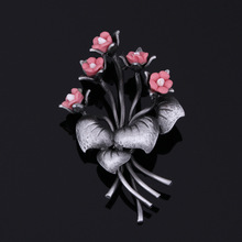 New Fashion Pink Flower Brooches Female Bouquet Hijab Pin Corsage Broach for Women Wedding Dress Accessories Jewelry 2024 - buy cheap