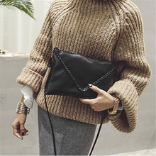 PU Leather Black Handbags Women Clutch Bag Messenger Bag Leather Shoulder Crossbody Bag Mobile Phone Envelopes Packets Zipper 2024 - buy cheap