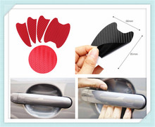 Car shape 3D carbon fiber door handle wrist anti-scratch sticker for Ford Taurus Mondeo Galaxy Falcon Everest S-MAX Escort 2024 - compre barato