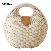 Women Straw Bag Snail's Nest Female Beach Tote Bohemian Bali Handmade Rattan Bags Lady Vintage Kintterd Handbag Bolsa SS0386 2024 - buy cheap