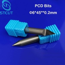 SHK 6 /10mm V Bit 45 70 90 120 Degree CNC Router End Mill Diamond PCD Tools Stone Hard Granite Cutting Engraving Bits PCD Cutter 2024 - buy cheap