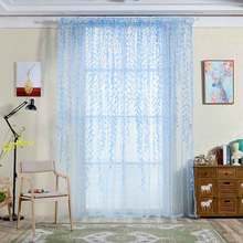 Pastoral Style Willow Tulle Curtains For Living Room Polyester Children's Room Curtain For Bedroom Printed Window Curtains 2024 - buy cheap