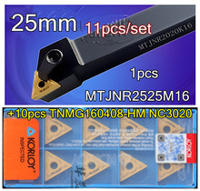 11pcs/set  MTJNR2525M16 25mm 1pcs+TNMG160408 -HM NC3020 10pcs Processing steel Free shipping 2024 - buy cheap
