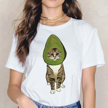 avocado t shirt funny female korean vegan femme print summer tshirt top women ulzzang tee shirt t-shirt clothes cartoon harajuku 2024 - buy cheap