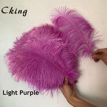 Cking 100 Pieces light purple pena de avestruz 40-45 cm 50-55 centímetros Adequado para saias/casamento centerpieces/partido vestuário DIY craf 2024 - compre barato