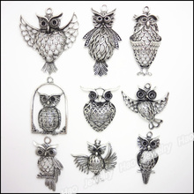 mixed 27 pcs Vintage Charms  Owl   Pendant  Fit Bracelets Necklace DIY Metal Jewelry Making 2024 - buy cheap