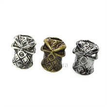 10pcs Metal Skull Beads Hooded Ninja For Paracord Bracelet  Knife Lanyards Jewelry Making Accessories 2024 - buy cheap