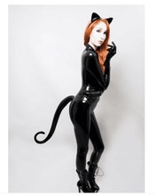 Black latex catsuits with socks and gloves and the inflatable tail without the head accessory. 2024 - buy cheap