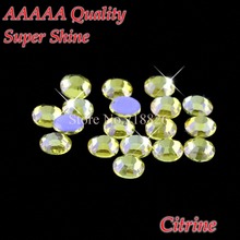 AAAAA Luxury Hotfix Rhinestone Citrine SS6 SS10 SS16 SS20 SS30 Glass Crystals Flatback Iron On Hot Fix Rhinestones 2024 - buy cheap