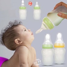 180ml Extrusion Type baby Feeding bottle With Spoon Silicone Infant Food Supplement Rice Paste Feeding Bottle 2 Nipple Pacifier 2024 - buy cheap