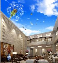 wallpaper 3d mural Blue cloud dandelion ceiling Custom photo wallpaper 3D stereoscopic Wall Decoration 2024 - buy cheap