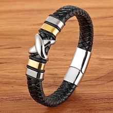 TYO 2019 New Spacial Genuine Leather Bracelets For Men Geometric Combination Gold Color High Quality For Big Selling Discount 2024 - buy cheap