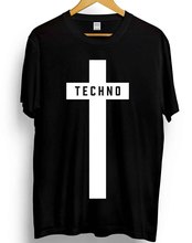 Techno Cross Printed T-Shirt Mens Unisex Music Festival Fashion Detroit 100% Cotton Summer Tee Printed O-Neck Order T Shirt 2024 - buy cheap