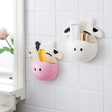 Cute Cow Toothbrush Holder Bathroom Kitchen Family Toothbrush Suction Cups Holder Wall Stand Hook Cups Storage Organizer Shelf 2024 - buy cheap