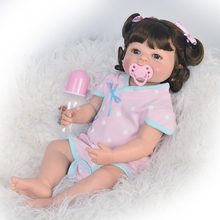 Muñecas de silicona para recién nacidos, muñecas de princesa de 23 pulgadas, vinilo hiperrealistas para bañarse, juguete realista para niños, de 57cm 2024 - compra barato