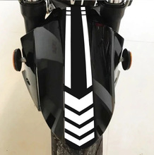Motorcycle Fender Car Stickers 2019 New Reflective Arrow Line Warning Sticker Electric Car Sticker White Motorcycle Accessories 2024 - buy cheap