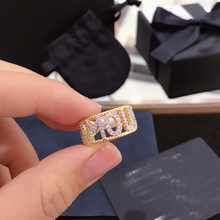 Umgodly marca de luxo amour anéis moda ouro cor anel zircon cz feminino festa jóias presente 2024 - compre barato