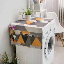 Nordic geometry multi-purpose towel cloth washing machine bedside table cloth refrigerator cover fabric dust cover 2024 - buy cheap