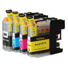 4X Compatible Ink Cartridges For Brother LC121  Cartridge Set DCP-J552DW J752DW MFC-J470DW J650DW Inkjet Printer for EU 2024 - купить недорого