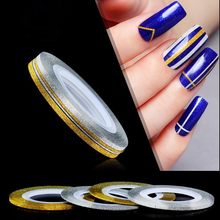 New 6Pcs/lot Nail Art Scrub Metal Gold Silver Striping Tape Line For Nails Decorations DTY Decal Self-adhesive Tools 1mm 2mm 3mm 2024 - buy cheap