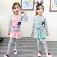 Baby Girl Clothes 2019 Autumn Kids Girls Sets Cute Cotton Sweatshirt+Culottes 2-piece Suits Children Clothing Set 2 Colors 1-11Y 2024 - buy cheap