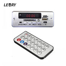 LEORY MP3 декодер доска звуковой модуль 5 V светодиодный звуковой модуль, декодирующая плата с цифровой светодиодный Дисплей AUX USB SD карты FM радио MP3 формат 2024 - купить недорого
