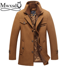 Mwxsd casaco masculino de lã, jaqueta e sobretudo quente para homens de inverno, casaco grosso e quente para-30 2024 - compre barato