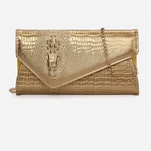 Arsmundi Clutch Bag New Crocodile Pattern Tide Luxury Women Envelope Shoulder Bag Fashion Messenger Bag Banquet Evening Handbag 2024 - buy cheap