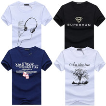TEXIWAS-Camiseta con estampado de moda para hombre, Camisa de algodón con cuello redondo, informal, de talla grande, 4 M-5XL, nueva 2024 - compra barato