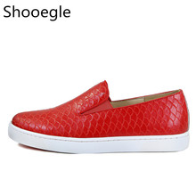Street Style Red Alligator Print Men Casual Shoes Slip On Round Toe Men Dress Shoes Round Toe Casual Shoes 2024 - buy cheap