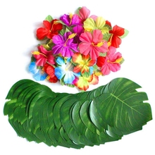 10pc/set Wedding Decoration Artificial Leaves Tropical Palm Tree Silk Green Fake Palm Leaf Flower Table Placemats Party Supplies 2024 - buy cheap