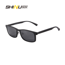 SHINU клип на солнцезащитные очки UV400 флип поляризованные зеркальные солнцезащитные очки по рецепту линзы металлическая оправа 9915 2024 - купить недорого