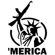 11.5CM*15.6CM Merica Vinyl Decal Car Sticker Statue Of Liberty JDM Gun Rights Car Stylings Decoration Black Sliver C8-0451 2024 - buy cheap