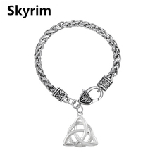 Skyrim Irish Knot Viking Trinity Bracelet Exquisite Wheat Chains Bracelets Amulet Norse Jewelry for Men Women 2024 - buy cheap