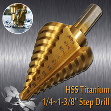 WENXING 1/4' to 1-3/8' Titanium 10 Step Drill Bit HSS Cobalt Unibit Tool For Sheet Metal 2024 - buy cheap