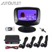 AUTOUTLET 4 Parking Sensors Backup Reversing Sensor Radar LCD Digital Monitor Alarm System parking assistance 12v For All Cars 2024 - buy cheap