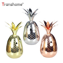 Transhome Moscow Mule Mugs 500ml Pineapple shaped Tumbler Stainless Steel Cup 900ml Copper Cocktail Cups Wine Beer Drinkware 2024 - buy cheap