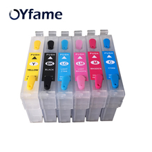 OYfame T0821 Cartridge Refillable Ink Cartridge with ARC Chips For Epson Stylus R270 R390 RX590 TX700W T50 TX720 TX800 printers 2024 - buy cheap