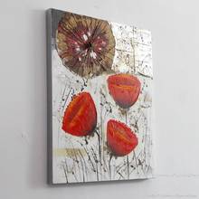 High Quality Hand Made Abstract Brown Red flowers Decoration Oil painting On Canvas Home Wall Art Decor For Living Room Picture 2024 - buy cheap