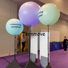 Надувной воздушный шар из ПВХ с подставкой, цветной светодиодный наружный рекламный тренога, светодиодное освещение, надувной воздушный стоящий шар 2024 - купить недорого