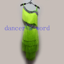 New style latin dance costume sexy diamond tassel latin dance dress for women latin dance competition dress S-4XL F81 2024 - buy cheap