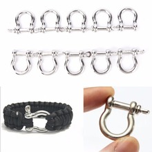 5/10Pcs High Grade Outdoor O-Shaped Stainless Steel Shackle Buckle Camping Survival Rope outdoor Survival Bracelets 2024 - buy cheap