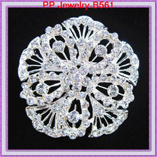 Silver Color 6PCS/LOT Rhinestone Huge Flower Brooch Costume Brooch Pins 2024 - buy cheap