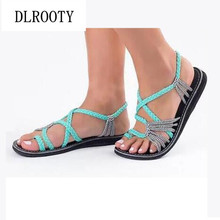 Women Sandals Flip Flops Flats 2019 New Summer Fashion Slip On Breathable Non-slip Woman Slides Casual Female Plus Size 35-44 2024 - buy cheap