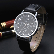 Soxy relógio esportivo masculino, relógio de pulso de couro de quartzo para homens, casual e esportivo 2024 - compre barato