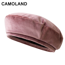 2018 Winter Beret hat for Women Fashion Berets Female Velet Cap Lovely Autumn Lady Casual Warm Girl's Painter Hat Bonnet Femme 2024 - buy cheap