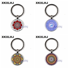 XKXLHJ 2018 New Mandala Flower Of Life Keychain Classic Budddhist Lotus Sacred Geometry Women Key Chain Holder For Car Bag 2024 - buy cheap