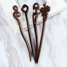 1PC Retro Women Handmade Chopstick Hair Stick Wood Carved Hairpin Hair Stick Accessories Hair Styling Sandalwood Tools Chic Gift 2024 - buy cheap