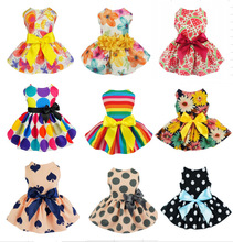 Гавайское Цветочное платье для кошек, юбка для собак, летнее платье для собак, одежда для маленьких и средних собак, одежда для путешествий, чихуахуа, платье cachorro 2024 - купить недорого
